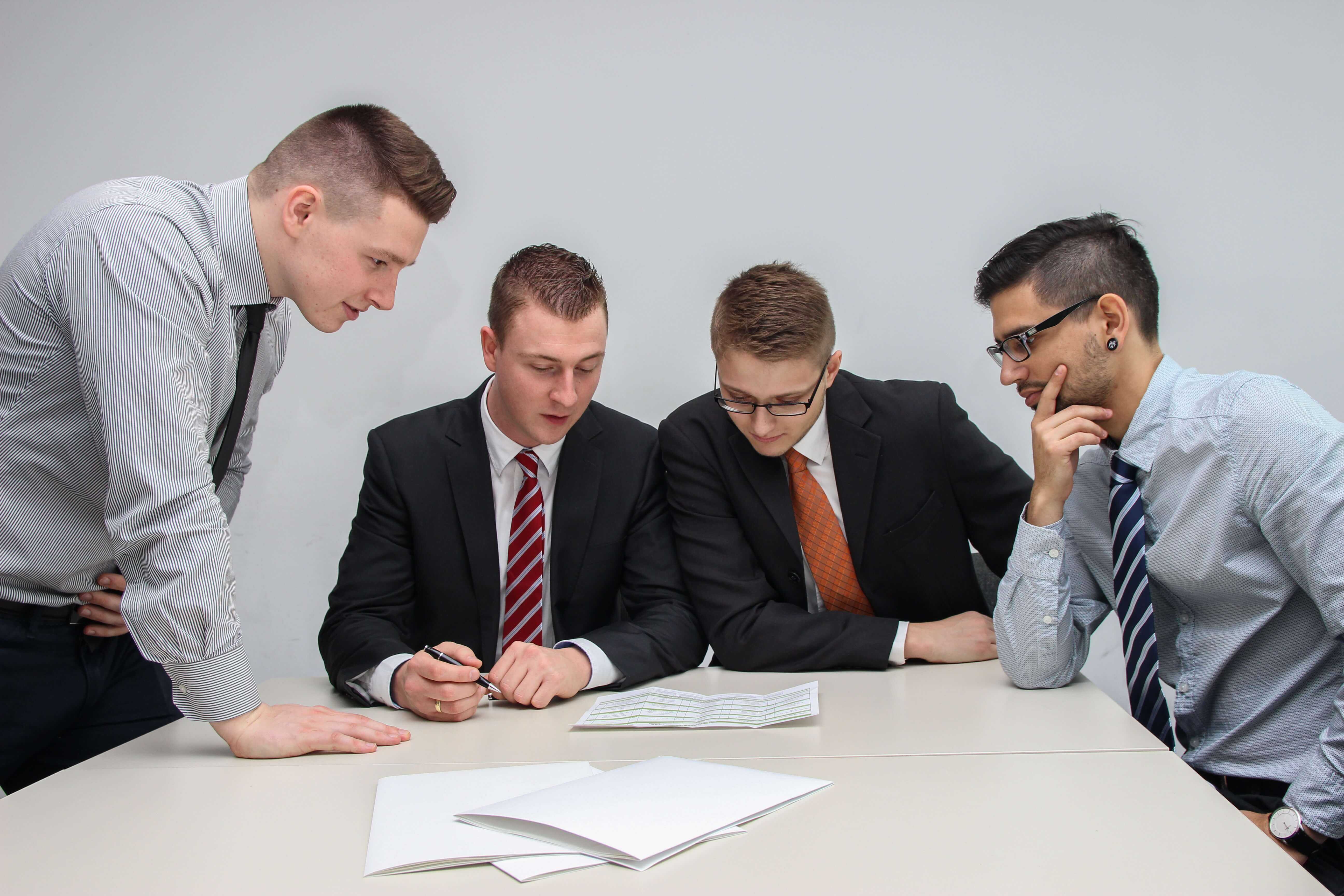 people meeting in office